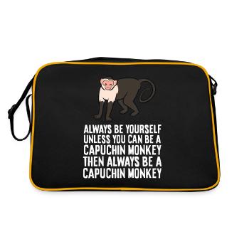 Always Be Yourself Unless You Can Be A Capuchin - Retro Tasche - Schwarz/Gold - Hinten