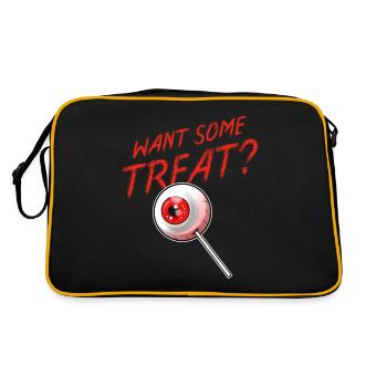 Trick Or Treat Want Some Treat Eyeball Lollipop - Retro Bag - black/gold - Back