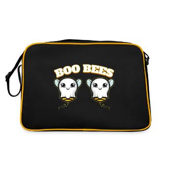 Boo Bees Dressed Up As Ghost Costume Halloween - Retro Bag - black/gold - Back