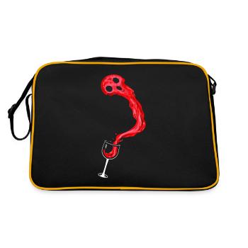 L’ du vin s’échappe du verre de vin - Sac Retro - noir/or - Dos