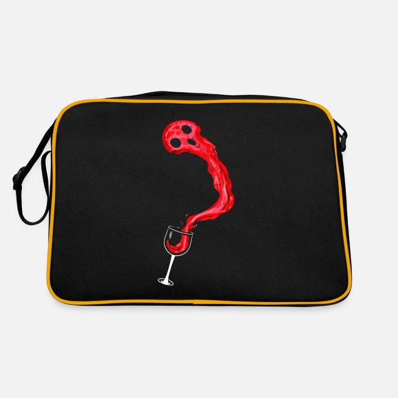 L’ du vin s’échappe du verre de vin Sac Retro