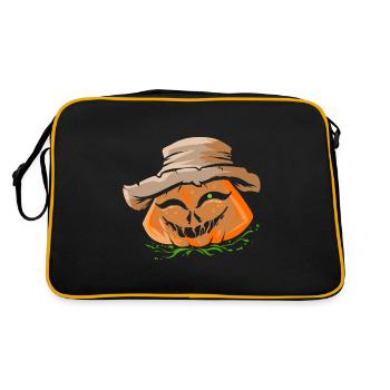 Lanterne de citrouille avec chapeau de fermier Jack O Lantern - Sac Retro - noir/or - Dos