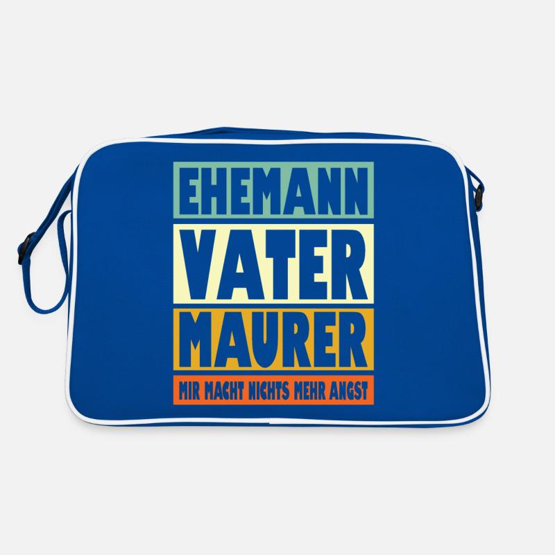 Maurer Vater Ehemann Held Retro Tasche