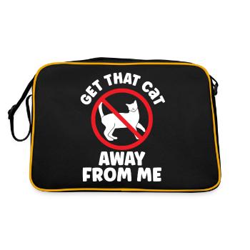 Take The Cat Away From Me Lover puppy Dog - Retro Bag - black/gold - Back