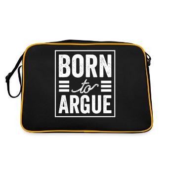 Né pour plaider avocat argumentaire - Sac Retro - noir/or - Dos