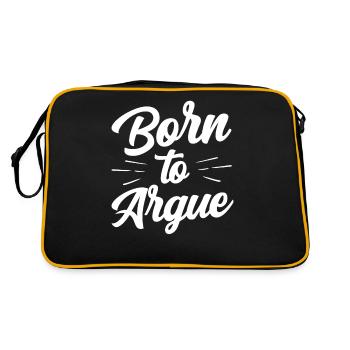 Né pour plaider l’argument de l’avocat - Sac Retro - noir/or - Dos