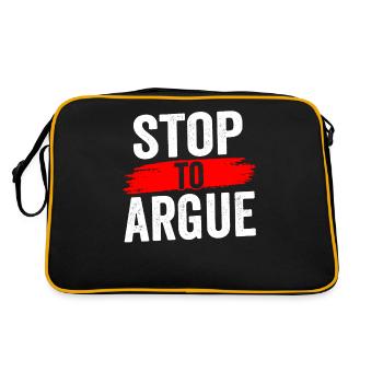 Stop Arguing Argument - Retro Bag - black/gold - Back