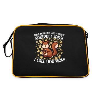 Crazy Squirrel Lady Funny Squirrels For A Mom - Sac Retro - noir/or - Dos