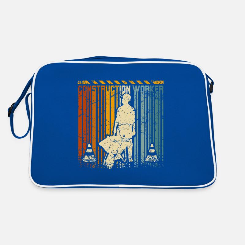 Retro vintage construction worker Retro Tasche