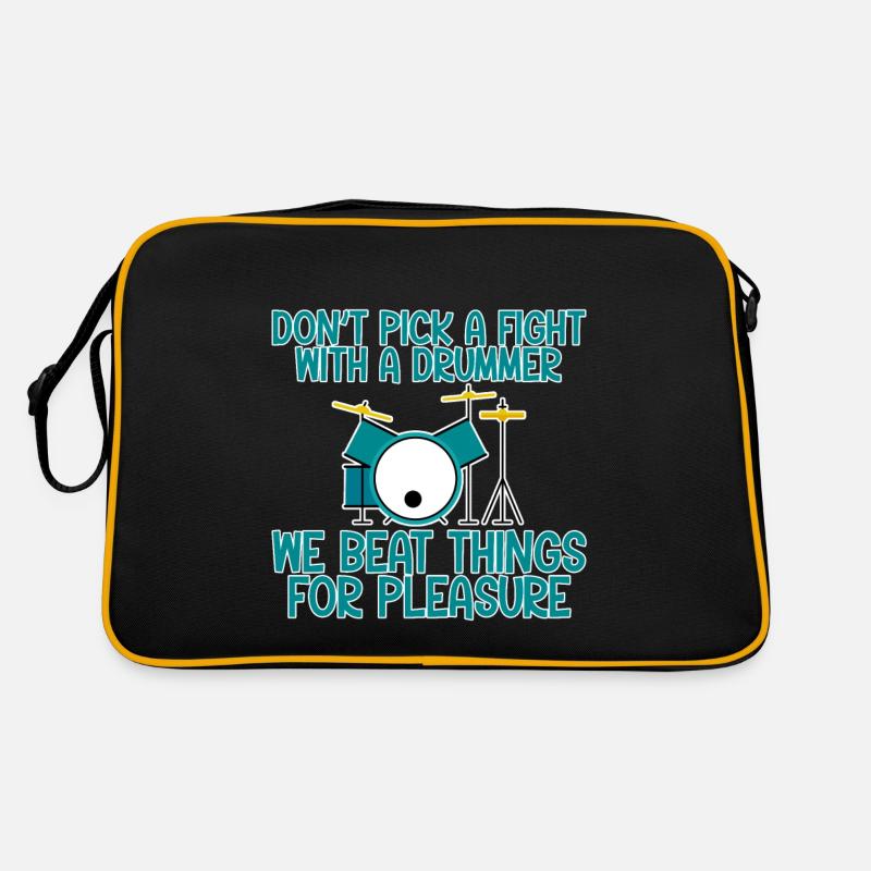 Don't Pick A Fight With A Drummer Retro Bag