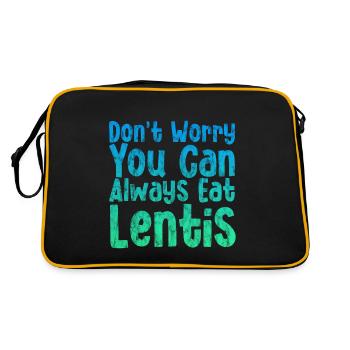 Don't Worry You Can Always Eat Lentils 4 - Retro Bag - black/gold - Back