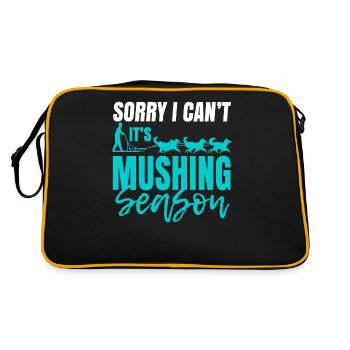 Sled Dog Racing Sled Dog Gift - Retro Bag - black/gold - Back