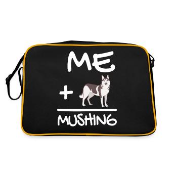 Sled Dog Racing Sled Dog Gift - Retro Bag - black/gold - Back