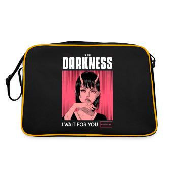 Anime Goth dans les ténèbres Je t’attends - Sac Retro - noir/or - Dos