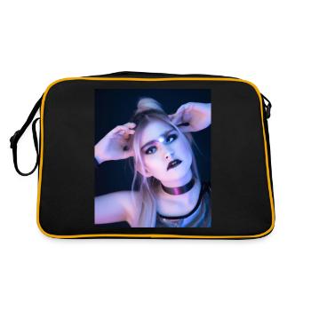 Goth Vaporwave Sexy Goth Girl en transe - Sac Retro - noir/or - Dos
