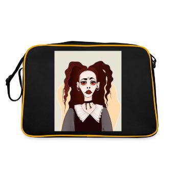 Cubisme Art Goth Girls Dans Le Cubiste - Sac Retro - noir/or - Dos