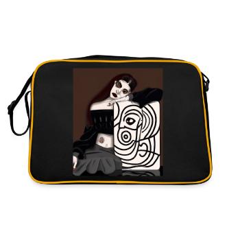 Cubisme Art Goth Girls avec une peinture dans - Sac Retro - noir/or - Dos