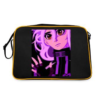 Goth Anime Vaporwave Sexy Goth Girl - Sac Retro - noir/or - Dos