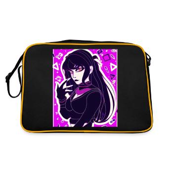 Goth Anime Vaporwave Mignon Creepy Goth Girl - Sac Retro - noir/or - Dos