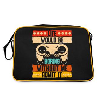Gamer Gamer Gaming Console Video Games - Retro Bag - black/gold - Back