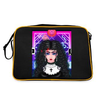 Goth Anime Vaporwave Mignon Creepy Goth Girl - Sac Retro - noir/or - Dos