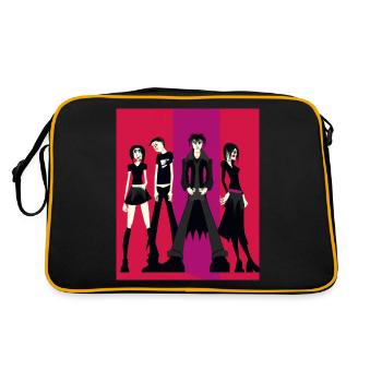 Affaires gothiques Casual Goth Clique Amis - Sac Retro - noir/or - Dos