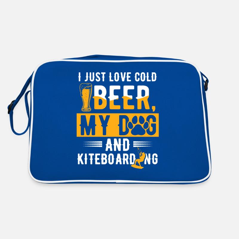 Beer Dog Windsurfing Kiteboarder Retro Bag