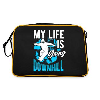 Ski Snowboard Snowboarding - Retro Bag - black/gold - Back