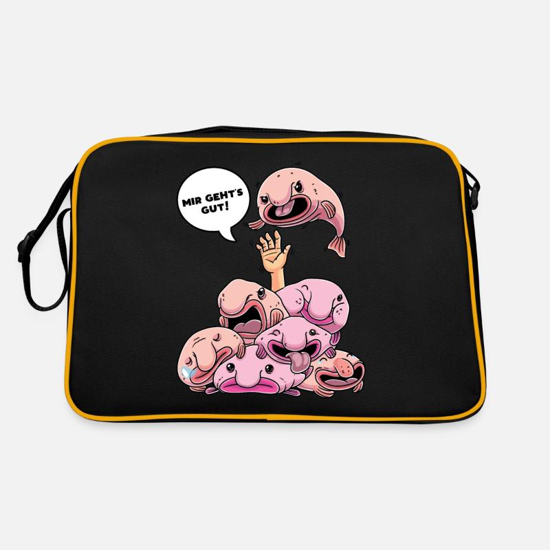 Funny Blobfish Mir Geht's Gut Fisch Retro Bag