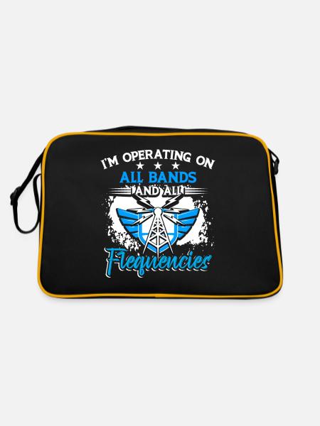 Exploitation par l’opérateur de fréquences radioamateurs - Sac Retro - noir/or - Dos