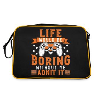 Gamer Gamer Gaming Console Video Games - Retro Bag - black/gold - Back