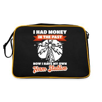 Amateur Administrator My own amateur radio stat - Retro Bag - black/gold - Back