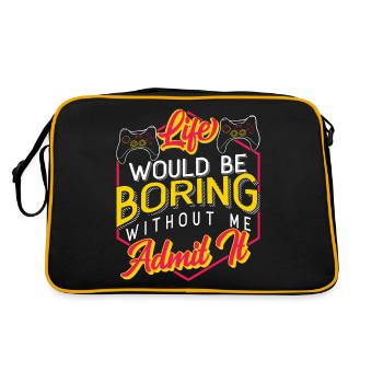 Gamer Gamer Gaming Console Video Games - Retro Bag - black/gold - Back