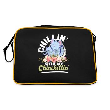 Chinchilla Chinchillin Rongeur Pet Zookeeper - Sac Retro - noir/or - Dos