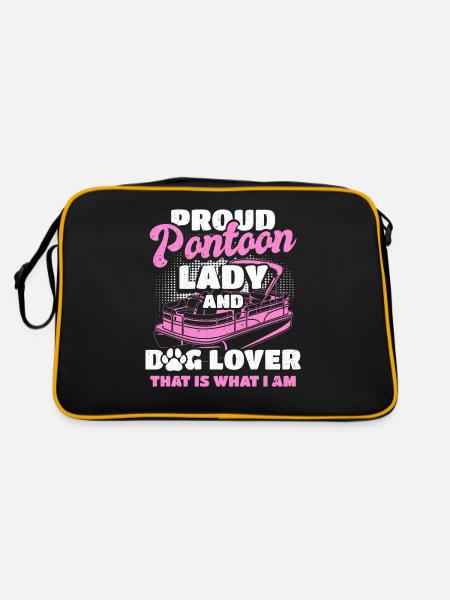 Ponton Lady Boating Barge Amoureux des chiens - Sac Retro - noir/or - Dos