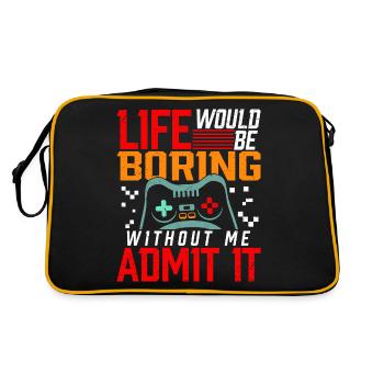 Gamer Gamer Gaming Console Video Games - Retro Bag - black/gold - Back