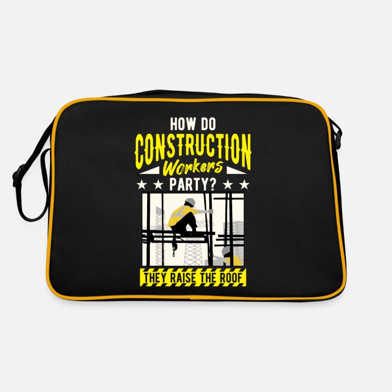 Infrastructure construction construction construction workers Retro Bag