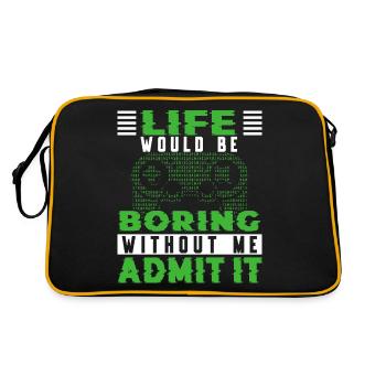 Gamer Gamer Gaming Console Video Games - Retro Bag - black/gold - Back