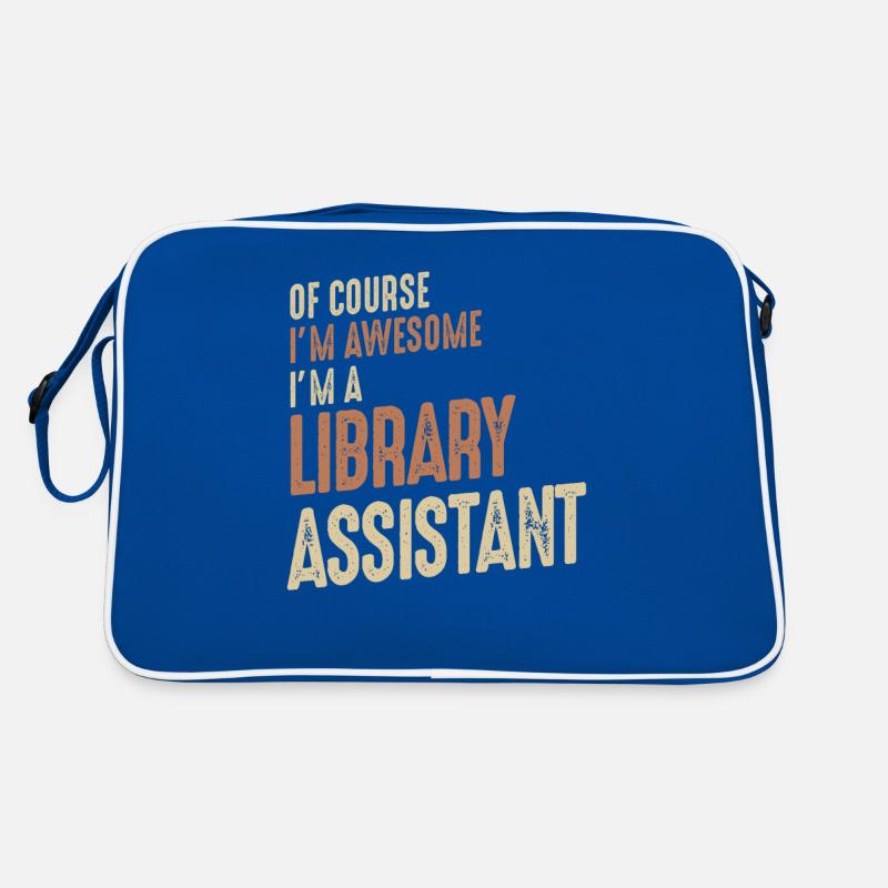I'm Awesome I'm a Library Assistant Funny Job Retro Bag