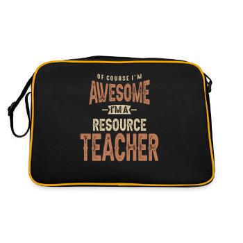 Je suis génial Je suis un enseignant-ressource Drôle de travail - Sac Retro - noir/or - Dos