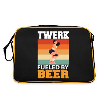 Twerk heated by beer - Retro Bag - black/gold - Back