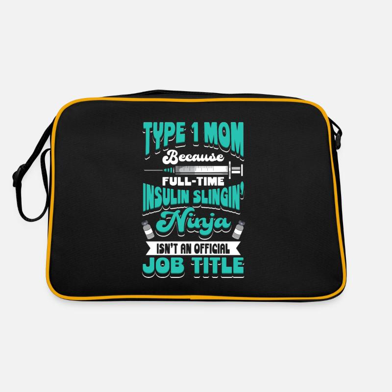 Diabetes Typ 1 Mutter Retro Tasche