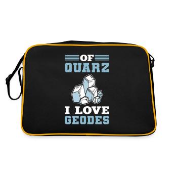 Du quartz J’aime géodes Minéral Collecte de minerais - Sac Retro - noir/or - Dos