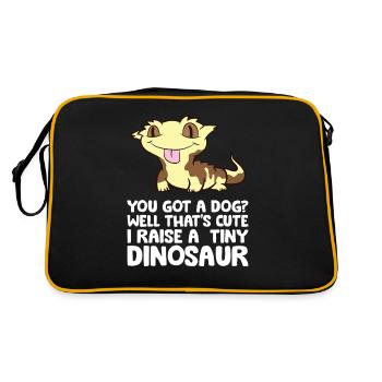 Vous avez un chien ? C’est mignon, je tire - Sac Retro - noir/or - Dos