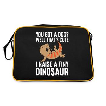 Vous avez un chien ? C’est mignon, je tire - Sac Retro - noir/or - Dos