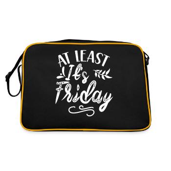 At least It's Friday Finally Sarcastic - Retro Bag - black/gold - Back