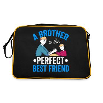 Un frère est le meilleur ami parfait frères - Sac Retro - noir/or - Dos