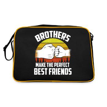 Les frères sont le meilleur ami parfait - Sac Retro - noir/or - Dos