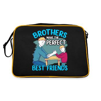 Les frères sont le meilleur ami parfait - Sac Retro - noir/or - Dos