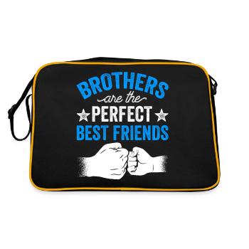 Les frères sont le meilleur ami parfait - Sac Retro - noir/or - Dos